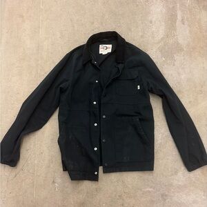 Vans contrast collar corduroy collar Black Jacket with Logo Detail shacket
